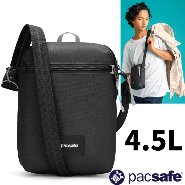 【Pacsafe】Go Anti-Theft Festival 防盜斜背包4.5L/35170130 噴射黑✿30E010